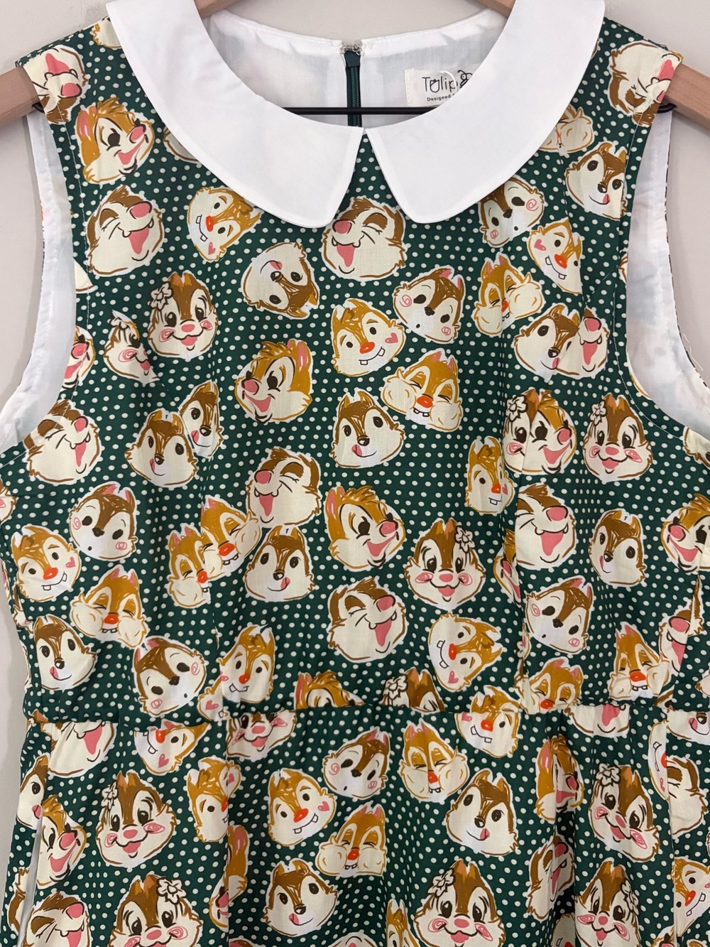 Tulip B Polka Dots Squirrel Print Midi Dress - Picture 2 of 10